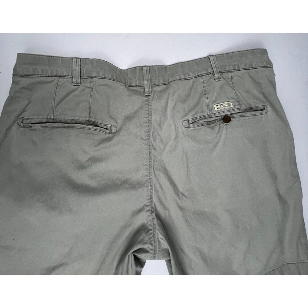 FAHERTY Chino Shorts Mens Size 41 Gray Cotton Flat Front Casual Classic